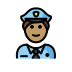 police officer, medium skin tone